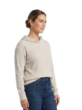 Aritzia The Group Rubi Ribbed Hoodie XS Gray Soft Girl Athleisure Cozy Luxury